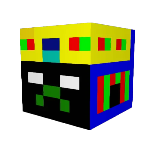 msxd01 Minecraft avatar head, 3D render