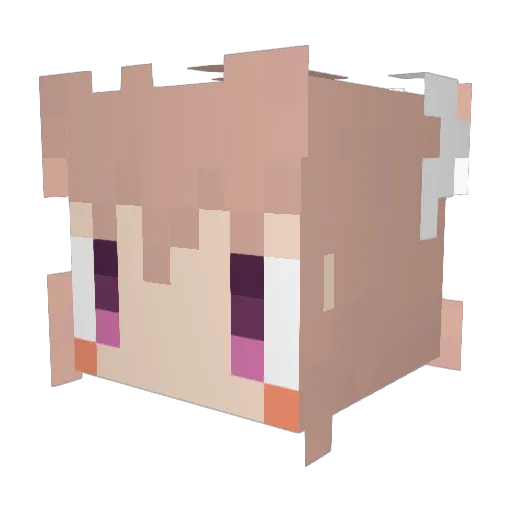 mtTama Minecraft avatar head, 3D render
