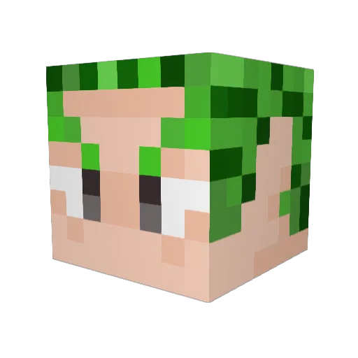 mt_sio Minecraft avatar head, 3D render