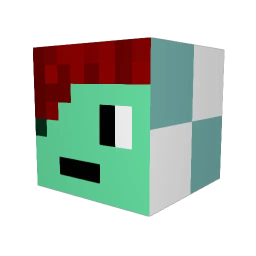 mtacsik Minecraft avatar head, 3D render