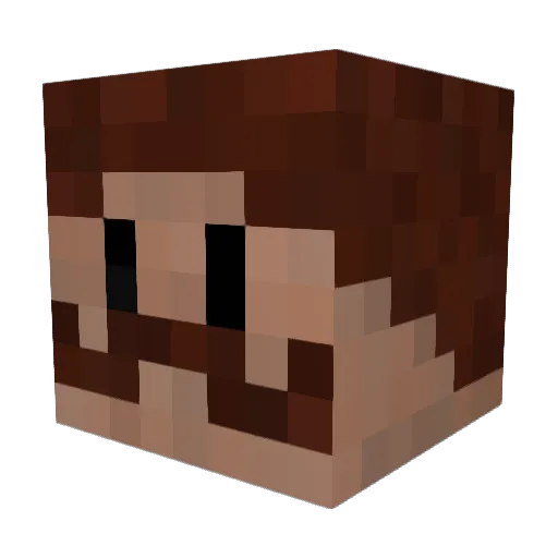 mteofficial Minecraft avatar head, 3D render