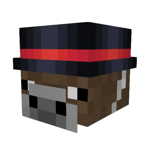 mtface Minecraft avatar head, 3D render