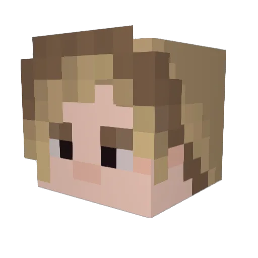mthjr Minecraft avatar head, 3D render