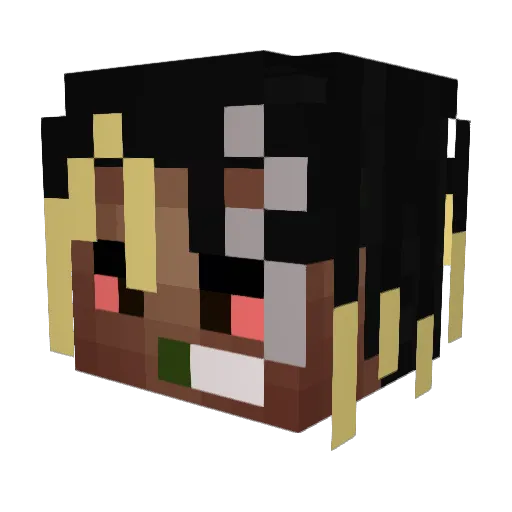 mthszeera Minecraft avatar head, 3D render