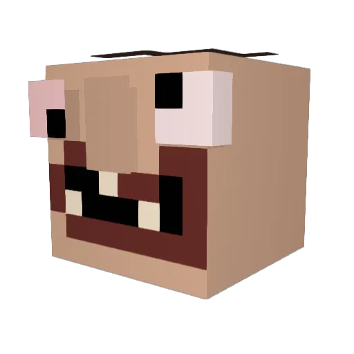 mtj20119 Minecraft avatar head, 3D render