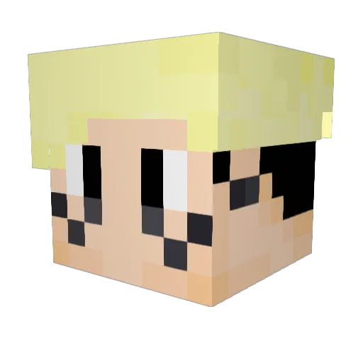 mtn2912 Minecraft avatar head, 3D render