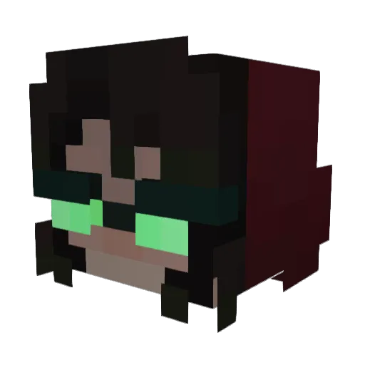 mtndewggy Minecraft avatar head, 3D render