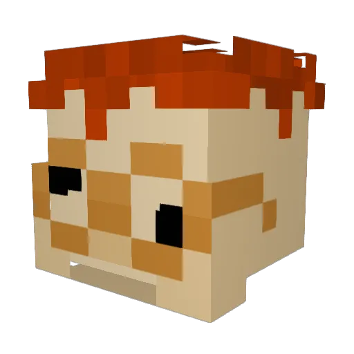 mtonel Minecraft avatar head, 3D render