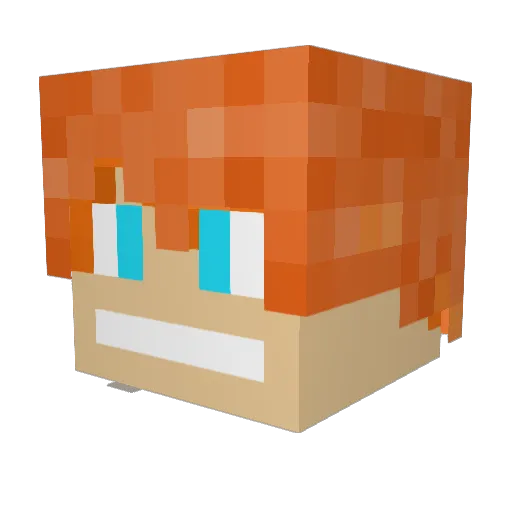 mtpsko Minecraft avatar head, 3D render