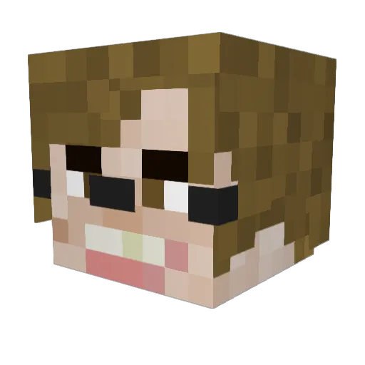 mtstone Minecraft avatar head, 3D render