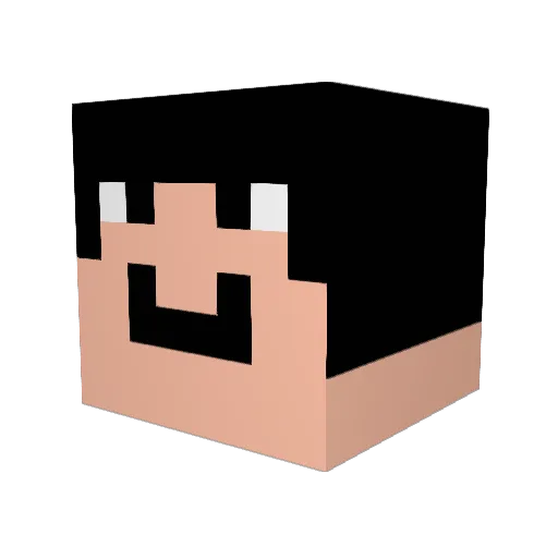 mtxum Minecraft avatar head, 3D render