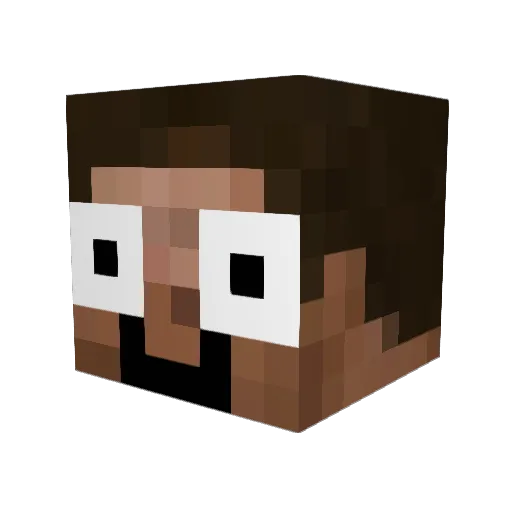 mtyu2 Minecraft avatar head, 3D render