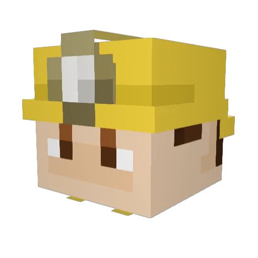 mtz20 Minecraft avatar head, 3D render