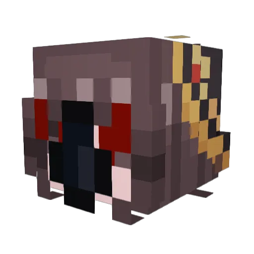 mu0el Minecraft avatar head, 3D render