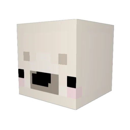mu2hroom Minecraft avatar head, 3D render