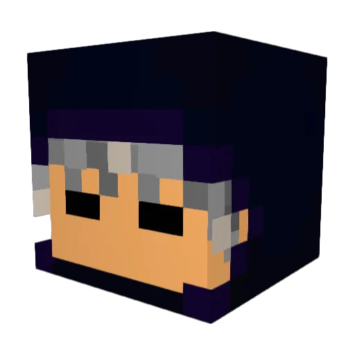 mu36sa Minecraft avatar head, 3D render