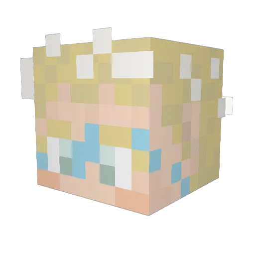 mu5iX Minecraft avatar head, 3D render