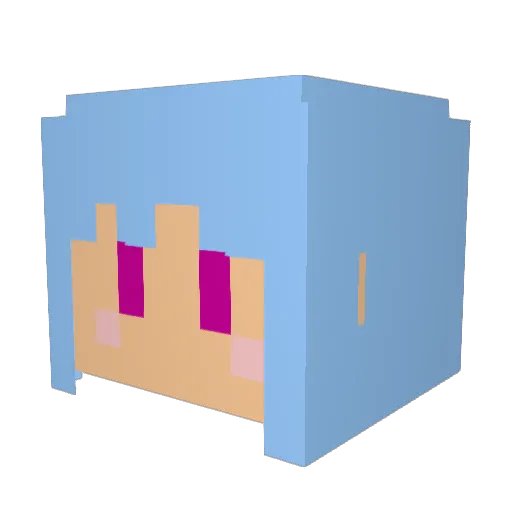 mu_zora Minecraft avatar head, 3D render