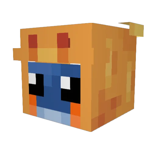mubkip Minecraft avatar head, 3D render