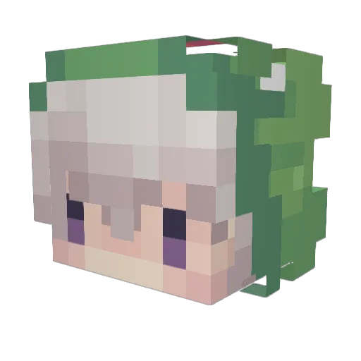 mubmeow Minecraft avatar head, 3D render