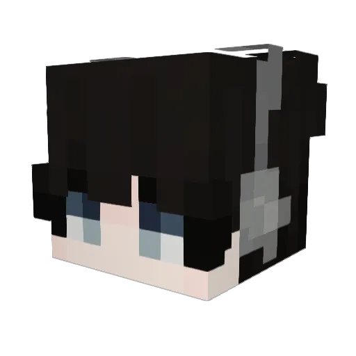 mubuh Minecraft avatar head, 3D render