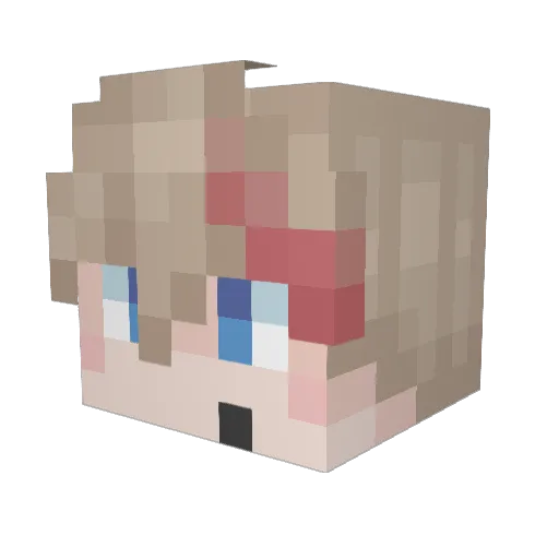 much_biscuit Minecraft avatar head, 3D render