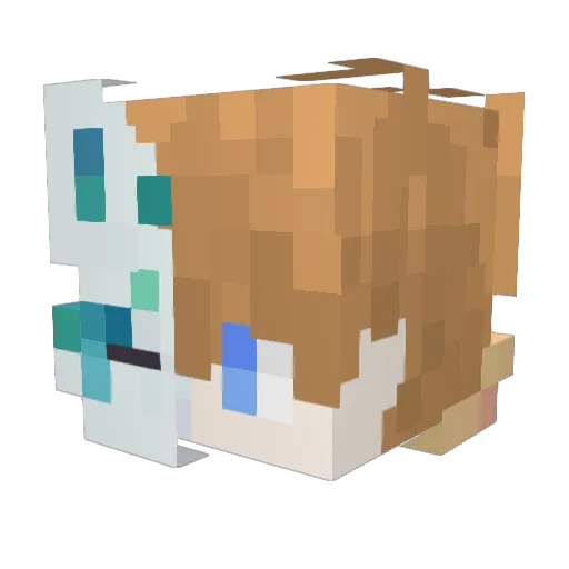 muchan__ Minecraft avatar head, 3D render