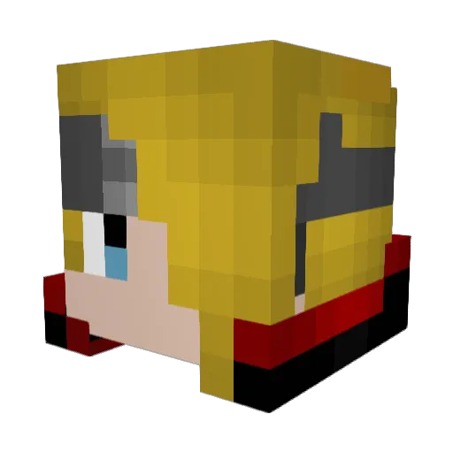 muchimumu Minecraft avatar head, 3D render