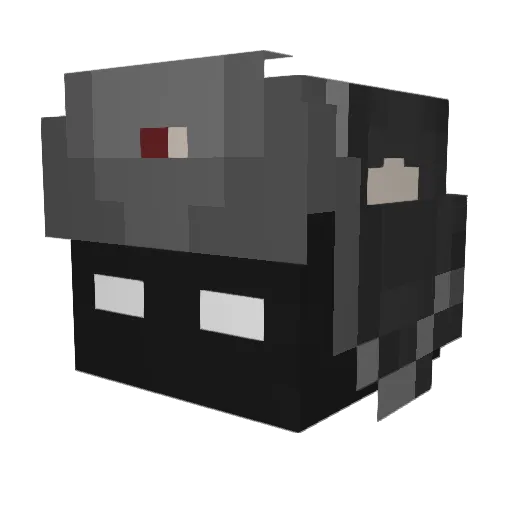 muchs Minecraft avatar head, 3D render