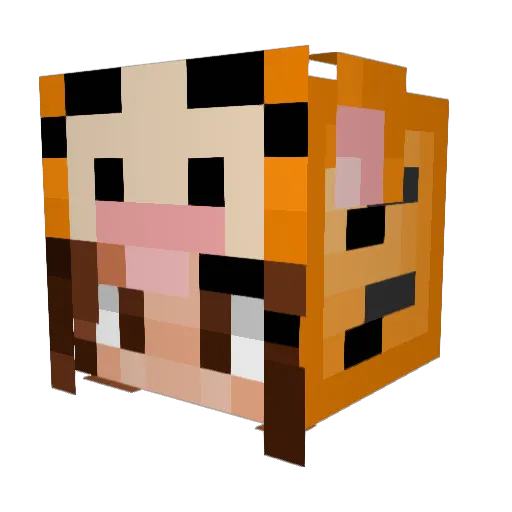 muckeroonie Minecraft avatar head, 3D render