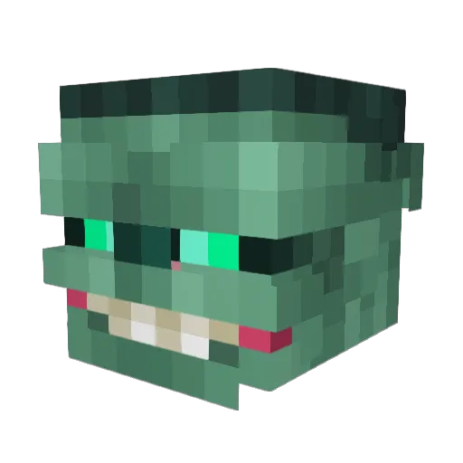 mucuslocker Minecraft avatar head, 3D render