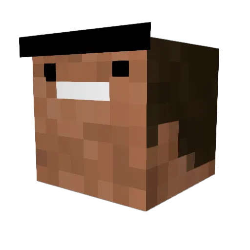 mud2005 Minecraft avatar head, 3D render
