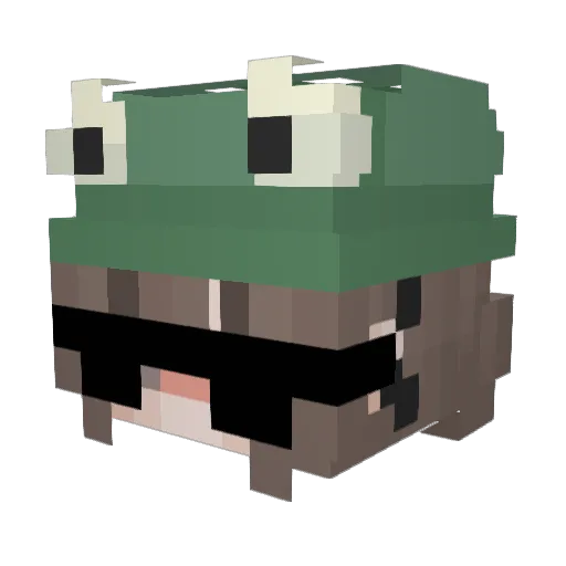 muda_93_02_14 Minecraft avatar head, 3D render