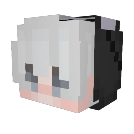 mudey Minecraft avatar head, 3D render