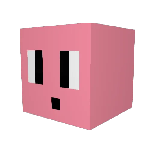 mudkipppp Minecraft avatar head, 3D render