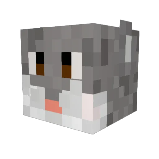 mudpug Minecraft avatar head, 3D render