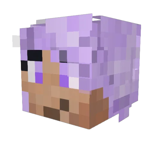 mudslide Minecraft avatar head, 3D render