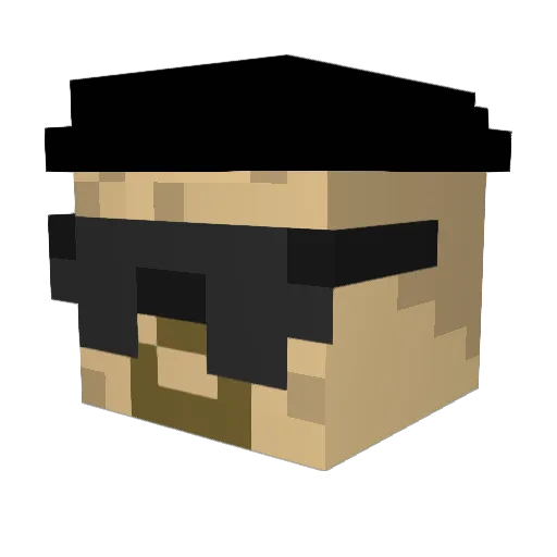 mudsown Minecraft avatar head, 3D render