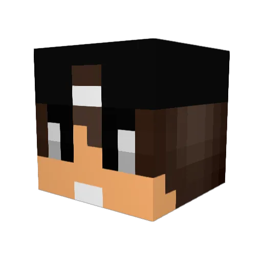 mueckess Minecraft avatar head, 3D render