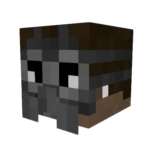 muerou Minecraft avatar head, 3D render