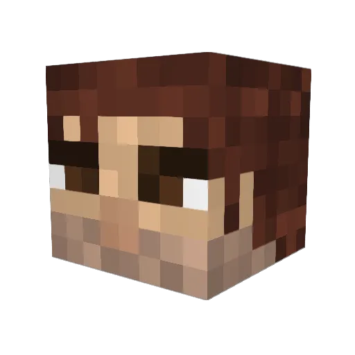 muffelhuffell Minecraft avatar head, 3D render