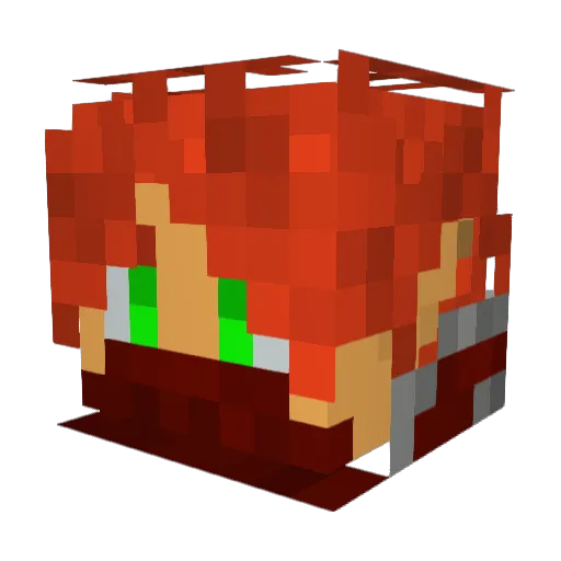 muffianman Minecraft avatar head, 3D render