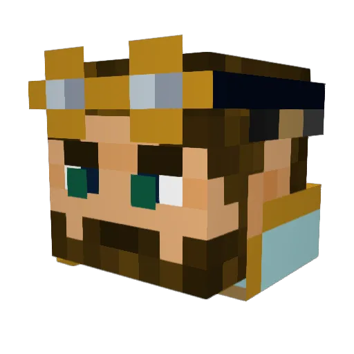 muffinbutler Minecraft avatar head, 3D render