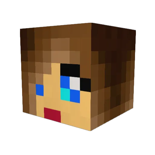 muffincode Minecraft avatar head, 3D render