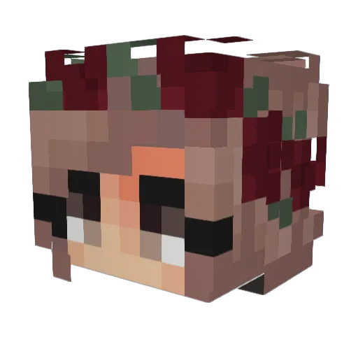 muffinid Minecraft avatar head, 3D render