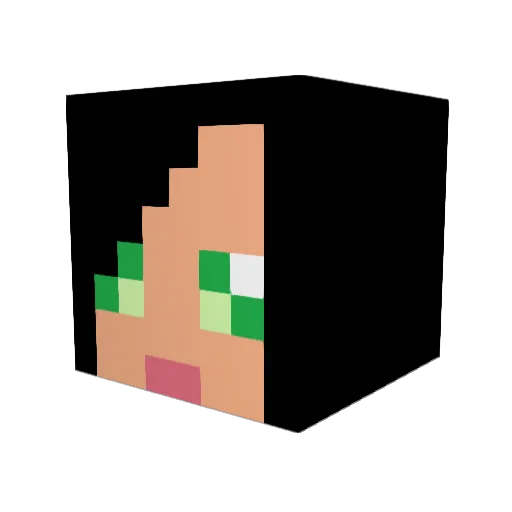 muffinprince Minecraft avatar head, 3D render