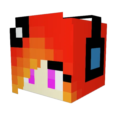 muffintheif Minecraft avatar head, 3D render
