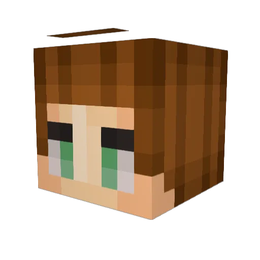 muffyhead Minecraft avatar head, 3D render