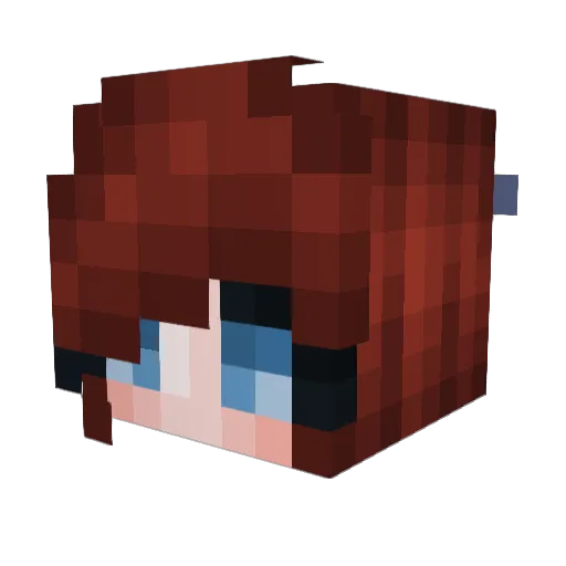 mufinheadswife Minecraft avatar head, 3D render