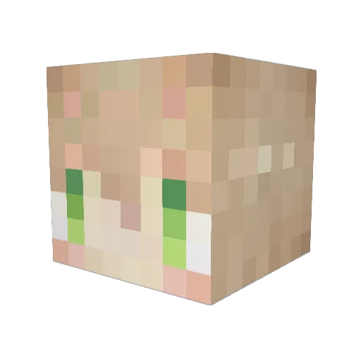 mufiy Minecraft avatar head, 3D render